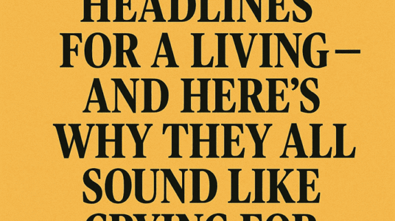 I test headlines for a living