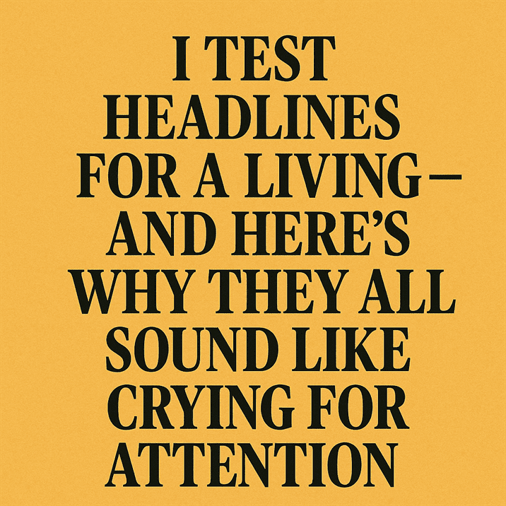 I test headlines for a living