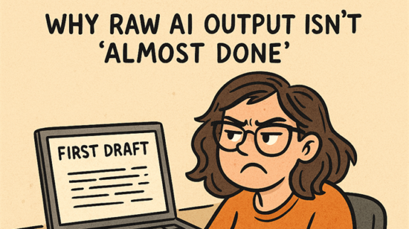 The myth of the AI first draft: Why raw AI output isn’t ‘almost done’