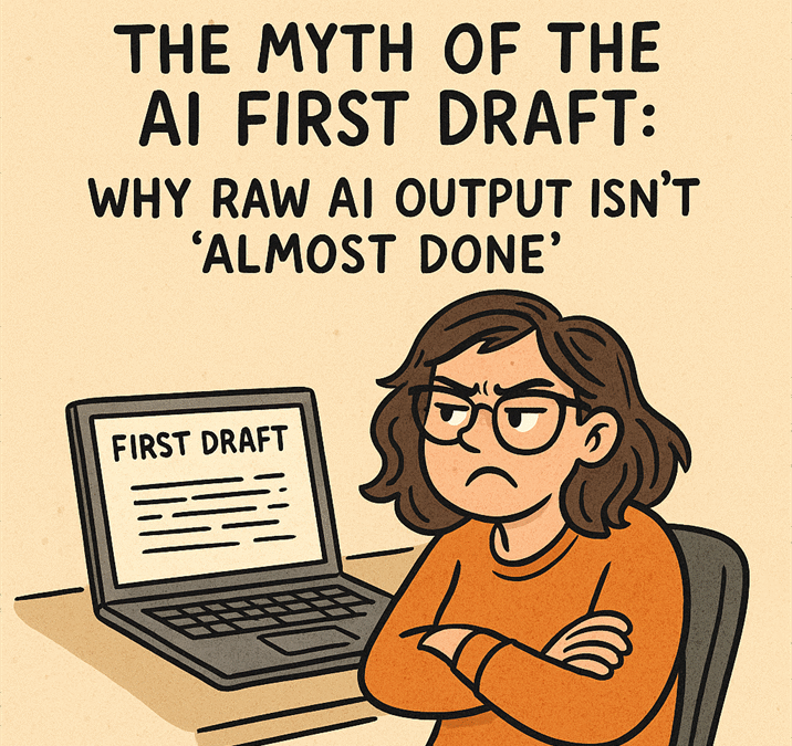 The myth of the AI first draft: Why raw AI output isn’t ‘almost done’ The myth of the AI first draft: Why raw AI output isn’t ‘almost done’