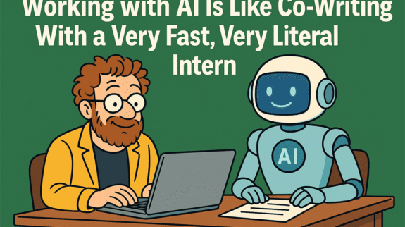 Working with AI is like co-writing with a very fast, very literal intern Working with AI is like co-writing with a very fast, very literal intern