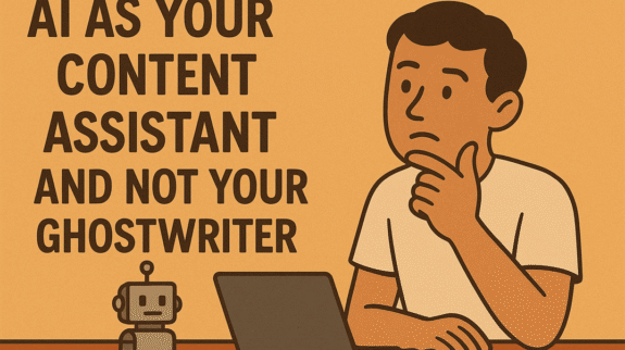 AI as your content assistant and not your ghostwriter AI as your content assistant and not your ghostwriter