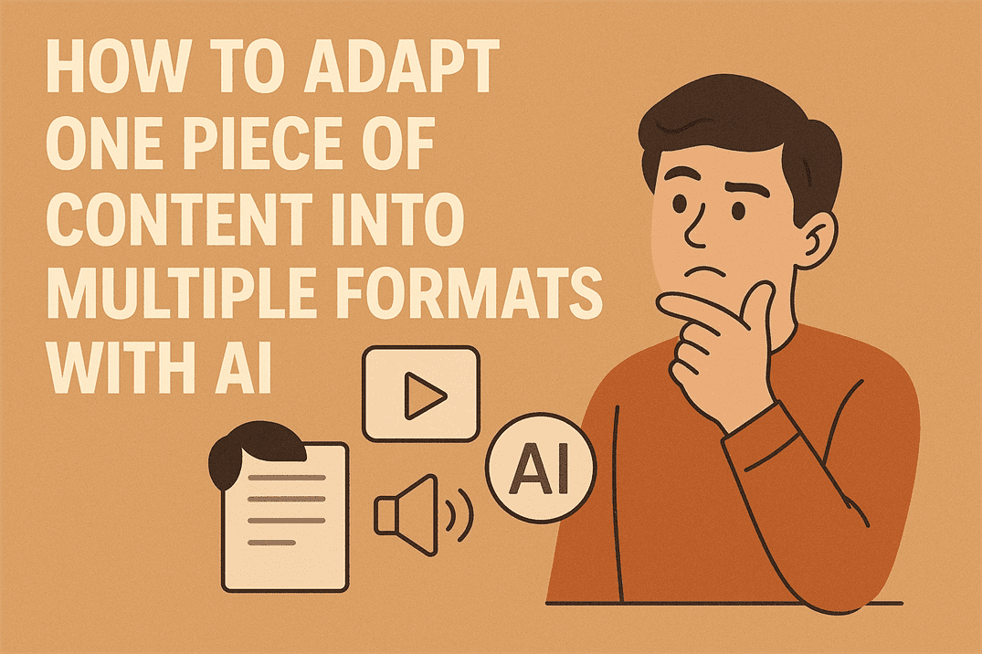 How to adapt one piece of content into multiple formats with AI How to adapt one piece of content into multiple formats with AI