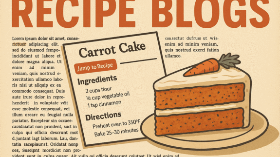 Recipe blogs The life story you must scroll through before finding out how much cinnamon to use in carrot cake Recipe blogs: The life story you must scroll through