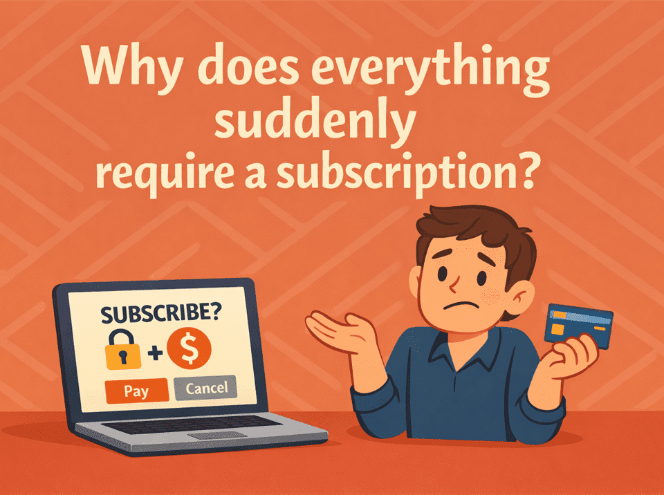 why everything suddenly requires a subscription
