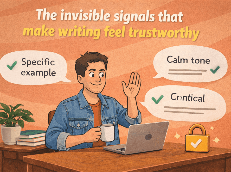 the invisible signals that make writing feel trustworthy