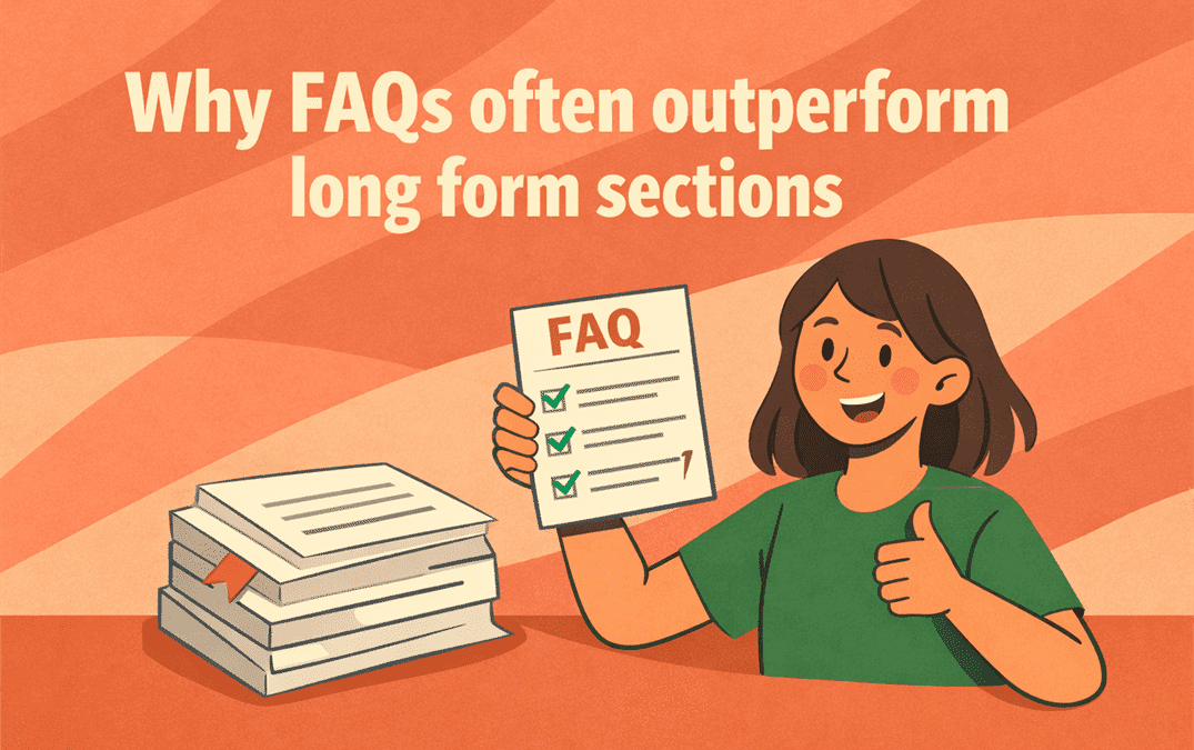 why faqs often outperform long form sections