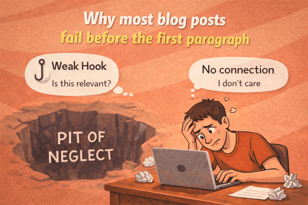 why most blog posts fail before the first paragraph
