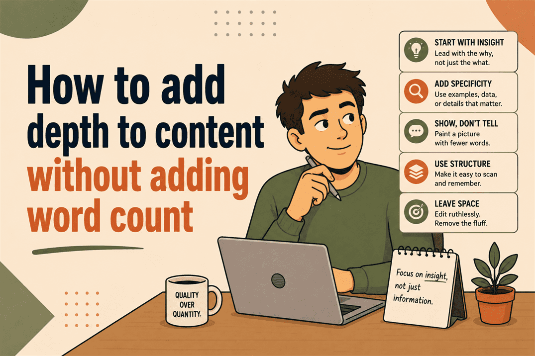how to add depth to content without adding word count