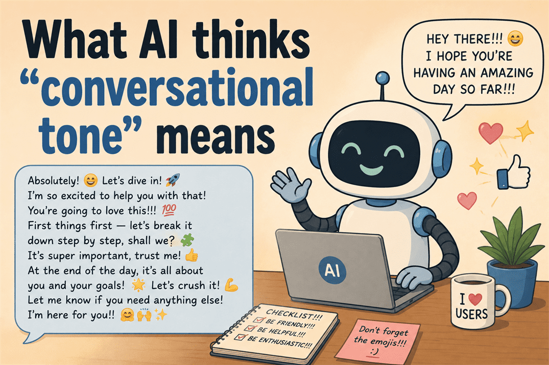 what ai thinks conversational tone means