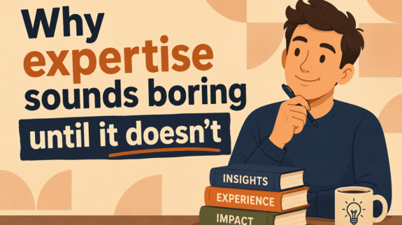 why expertise sounds boring until it doesn't