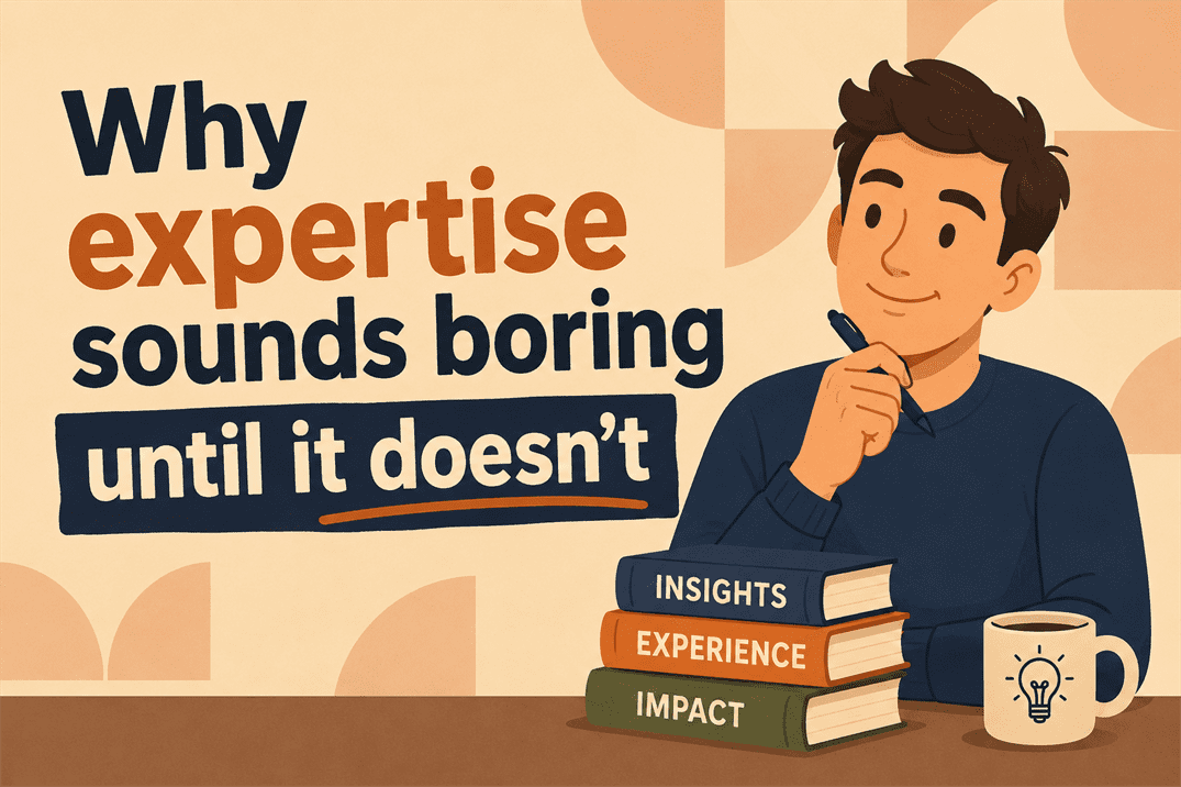 why expertise sounds boring until it doesn't