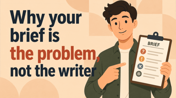why your brief is the problem, not the writer