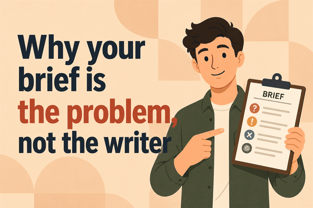 why your brief is the problem, not the writer why your brief is the problem, not the writer