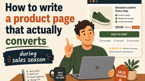 how to write a product page that actually converts during sales season