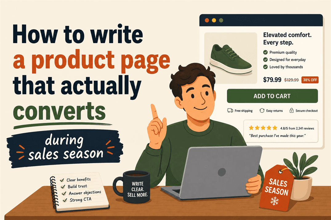 how to write a product page that actually converts during sales season