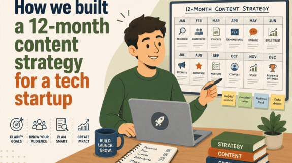 how we built a 12 month content strategy for a tech startup's blog from scratch