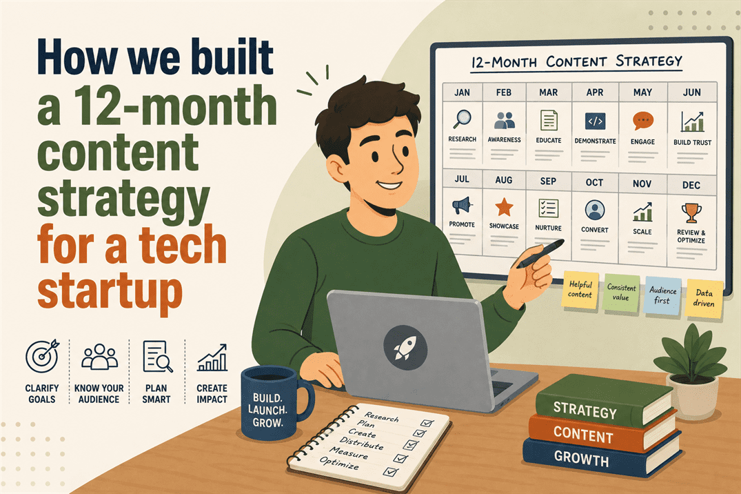 how we built a 12 month content strategy for a tech startup's blog from scratch