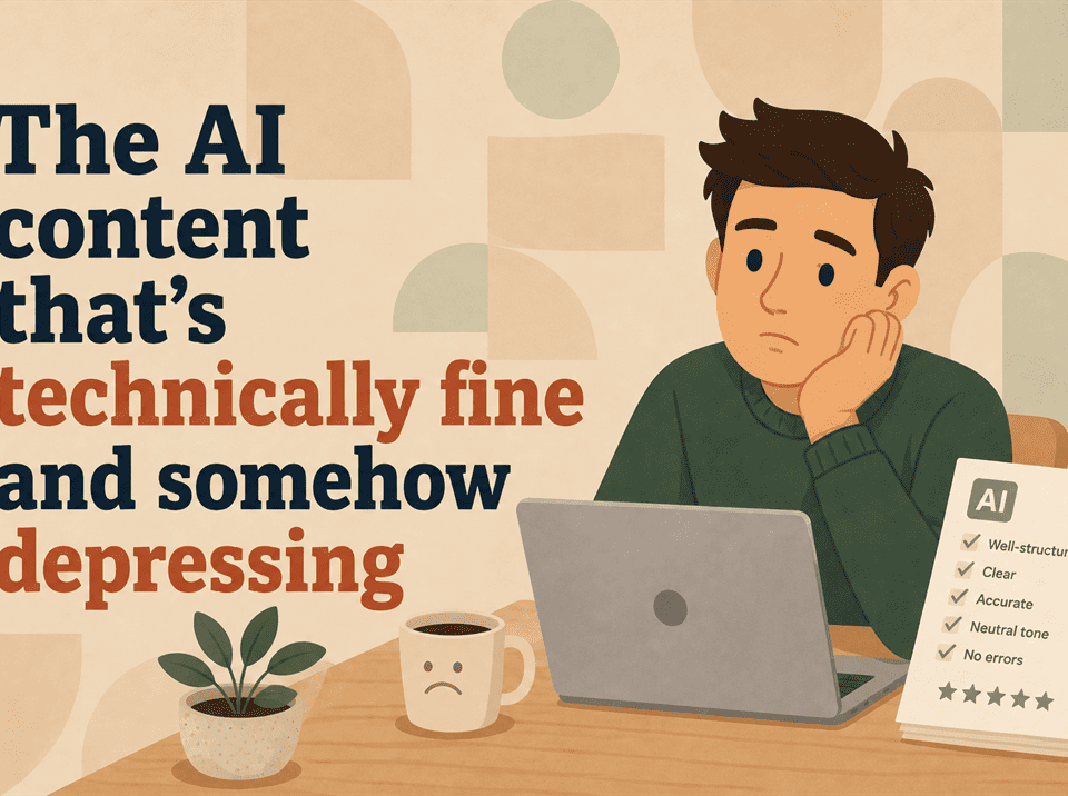the ai content that's technically fine and somehow depressing