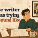 the writer i was trying to sound like