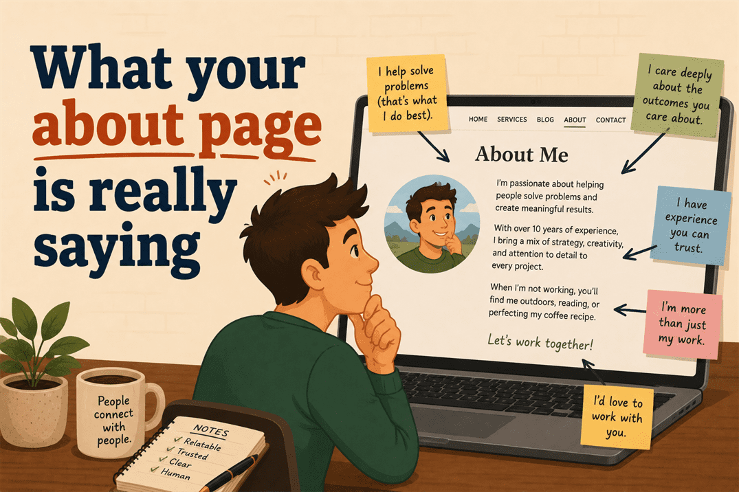 what your about page is really saying