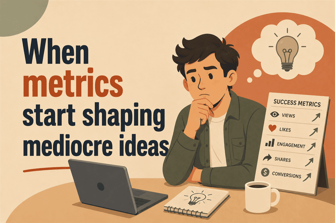 when metrics start shaping mediocre ideas