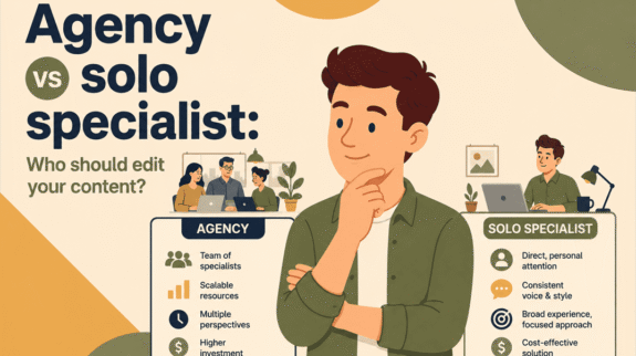 agency vs solo specialist who should edit your content agency vs solo specialist who should edit your content