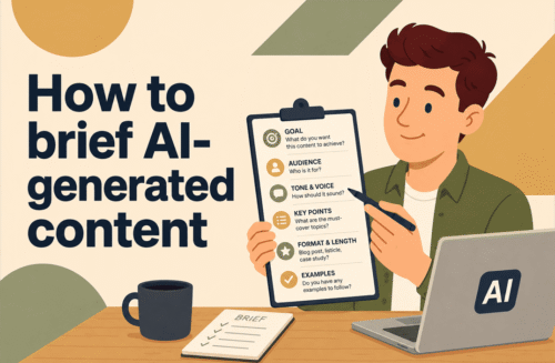 how to brief ai generated content