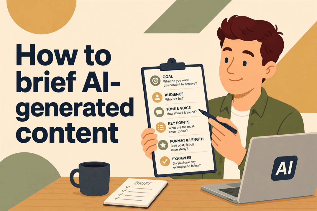 how to brief ai generated content