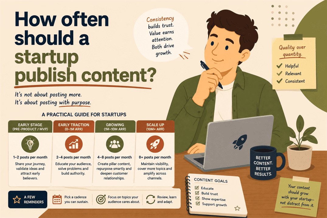 how often should a startup actually publish content