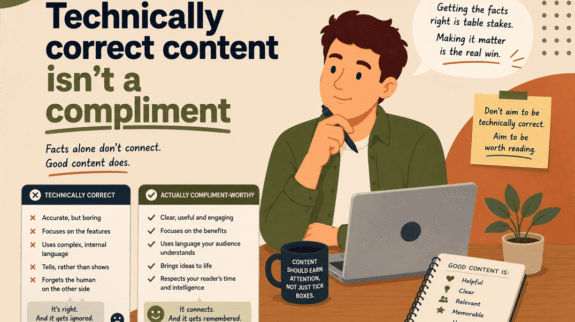 technically correct content isn't a compliment